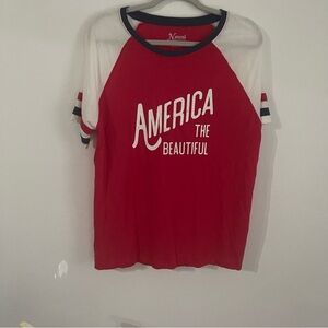 Natural reflections size large Patriotic America the beautiful tee shirt